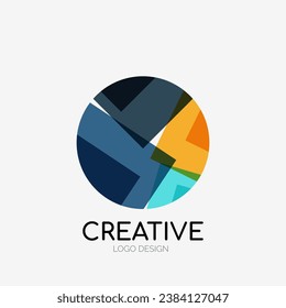 Modern abstract logo design. Geometric vector art. Clean overlapping lines and abstract shapes. Perfect for modern brand
