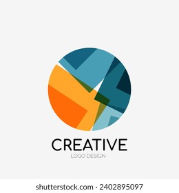 Modern abstract logo design. Geometric vector art. Clean overlapping lines and abstract shapes. Perfect for modern brand