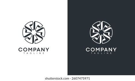 Modern abstract logo design. Geometric and futuristic logo design vector