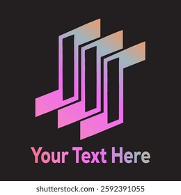 Modern abstract logo design with a gradient color scheme. Perfect for branding and identity.