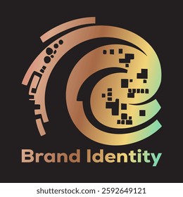 Modern abstract logo design. Gradient colors, circular shapes, and geometric elements. Ideal for tech, branding, and corporate identity.