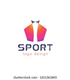 Modern abstract logo design Illustration Of sport winner trophy 
