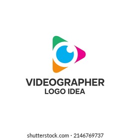 modern abstract logo design for photographer and videographer