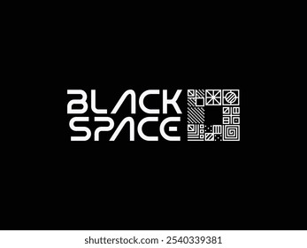 Um design de logotipo moderno e abstrato usando linhas em negrito e formas geométricas para evocar uma sensação de profundidade e mistério. Ideal para os setores de tecnologia, mídia e criação.