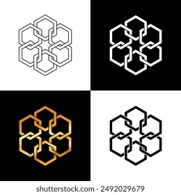 Modern abstract logo design in various styles