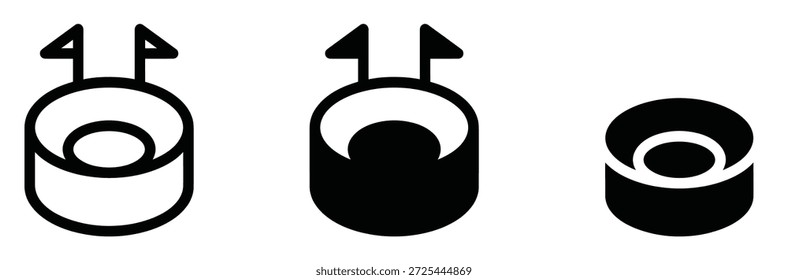 Diseños abstractos modernos del logotipo con las banderas y las Formas circulares,