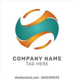 Modern abstract logo featuring a dynamic swirl design in teal and orange. Ideal for tech, global, or energy companies. Includes placeholder text for company name and tagline.

 - Powered by Shutterstock - Get 15% off with code: PIKWIZARD15