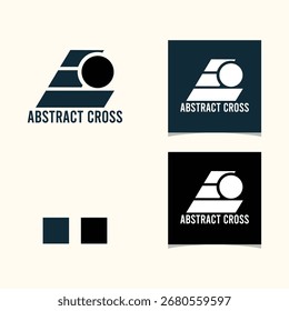 Ein modernes, abstraktes Logo mit einem geschichteten geometrischen Design mit einem markanten Kreis. Dieses klare und fette Symbol eignet sich für Technologie-, Finanz- oder Unternehmensmarken, die Wert legen