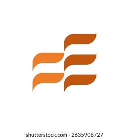 A modern and abstract logo featuring six stylized, curved shapes in shades of orange, arranged in two horizontal rows of three, suggesting data organization, connection