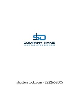 diseño del logotipo de la letra jsd.