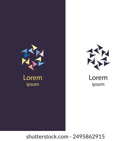 Modernes abstraktes Logo, hochwertiges und isoliertes Vektordesign. Ideal für Websites, Flyer, Visitenkarten und Banner. Einfach an Ihre Branding-Anforderungen anpassbar.