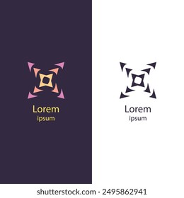 Logotipo abstracto moderno, diseño de Vector aislado y de alta calidad. Ideal para Sitios web, volantes, tarjetas de visita y Anuncios. Fácilmente personalizable para adaptarse a sus necesidades de marca.