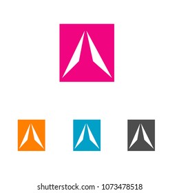 modern abstract logo icon symbol with arrow element design illustration isolated on white background