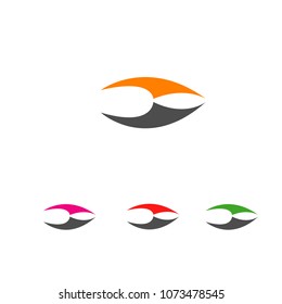 modern abstract logo icon symbol with arrow element design illustration isolated on white background