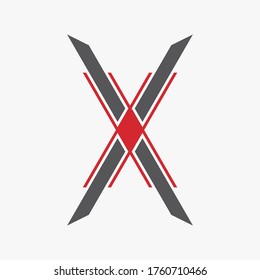 modern abstract logo, icon, symbol, letter X