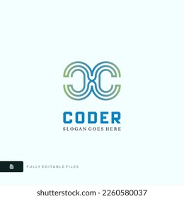 modern abstract logo isolated with white background.