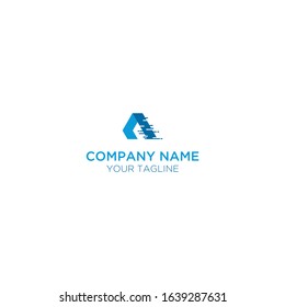 modern abstract logo letter A and technology