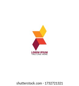 Modern abstract logo perfect for media social icon, brand, company and etc. Vector EPS10.