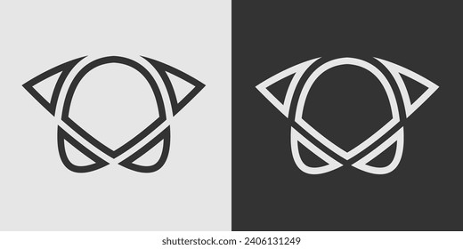 Logo abstracto moderno, adecuado para marcas y empresas del sector tecnológico