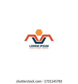 Modern abstract logo suitable for media social icon, brand, company and etc. Vector EPS 10.