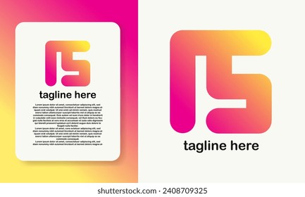 Modern Abstract Logo Template, colorful, gradient for technology brand identity symbol design, modern app, minimalist, concept design illustration