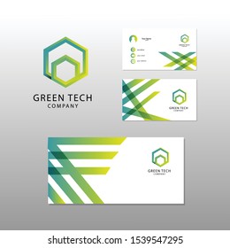 Modern abstract logo template free business card front and back plus envelope template