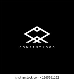 Modern abstract logos. Creative geometric shapes. Vector