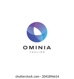 Modern Abstract Looping Circle Shape Logo Design