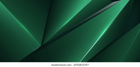 Modern abstract luxury background, abstract green polygon elegant background vector for branding presentation