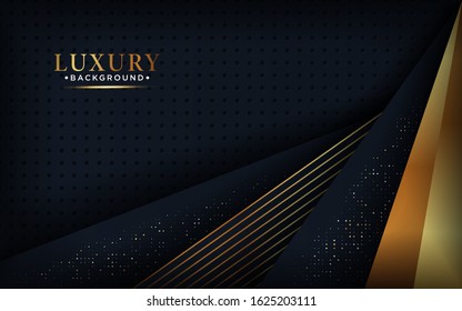 Modern abstract luxury black background overlap.