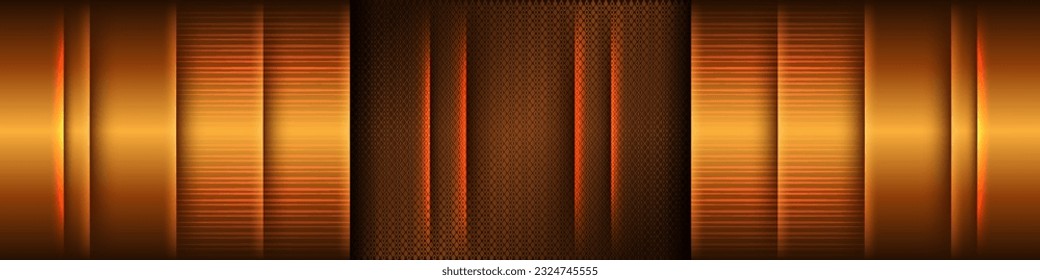 Modern abstract luxury golden lines futuristic technology concept background with glowing dots style banner design for cover poster flyer brochure website header