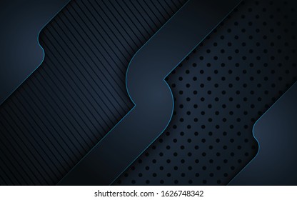 Modern abstract of luxury gradient blue template with dots decoration background. You can use for ad, poster, template, business presentation, artwork. illustration vector eps10