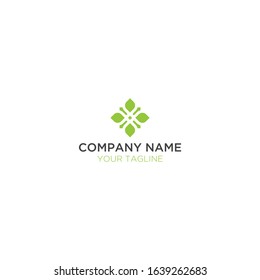Modern abstract luxury leaf logo