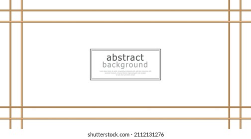 Modern abstract luxury template postcard for business or presentation with golden lines on white background - Vector illustration