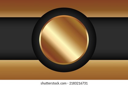 Modern Abstract Medal Gold background. Gradient Color. Premium Vector.