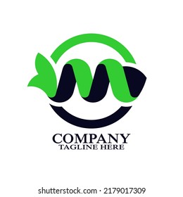 Modern abstract media fish logo. Vector illustration