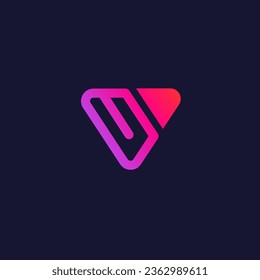 Modern abstract media logo vector illustration