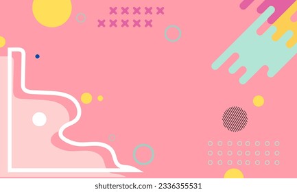 Moderno y abstracto fondo Memphis, diseño de cubiertas mínimas. Fondo geométrico colorido, ilustración vectorial