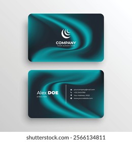 Modern Abstract Mesh Business Card Template for Corporate Branding and Ready Print with Company Identity Design