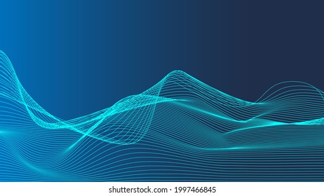Fondo de onda dinámica de malla abstracta moderna