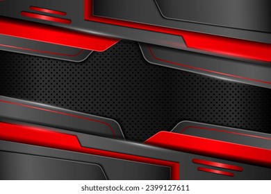 Modern Abstract Metallic Overlapped Background Design