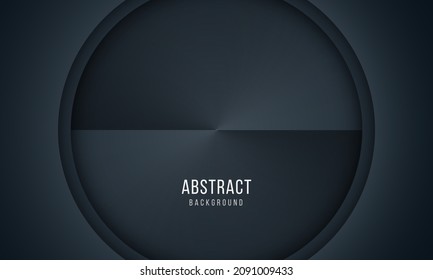 Modern abstract minimal black circle shape geometric background.