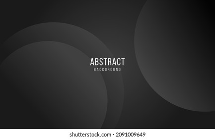 Fondo geométrico de forma de círculo negro mínimo abstracto moderno.