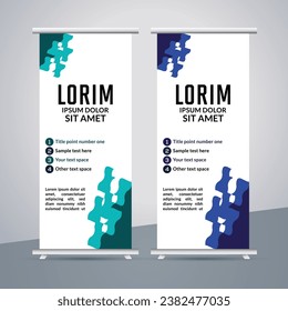 Modern abstract minimal business stand banner design