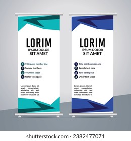 Modern abstract minimal business stand banner design