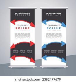 Modern abstract minimal business stand banner design