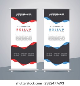 Modern abstract minimal business stand banner design