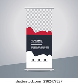 Modern abstract minimal business stand banner design