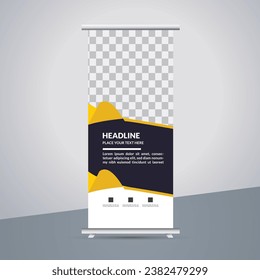 Modern abstract minimal business stand banner design