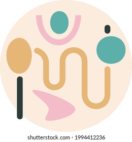 Diseño de portadas mínimo, abstracto y moderno. Fondo geométrico colorido, ilustración vectorial.